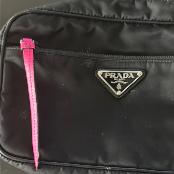 Prada Black Crossbody Nylon Studded Vela Shoulder Bag - Picture 9 of 9